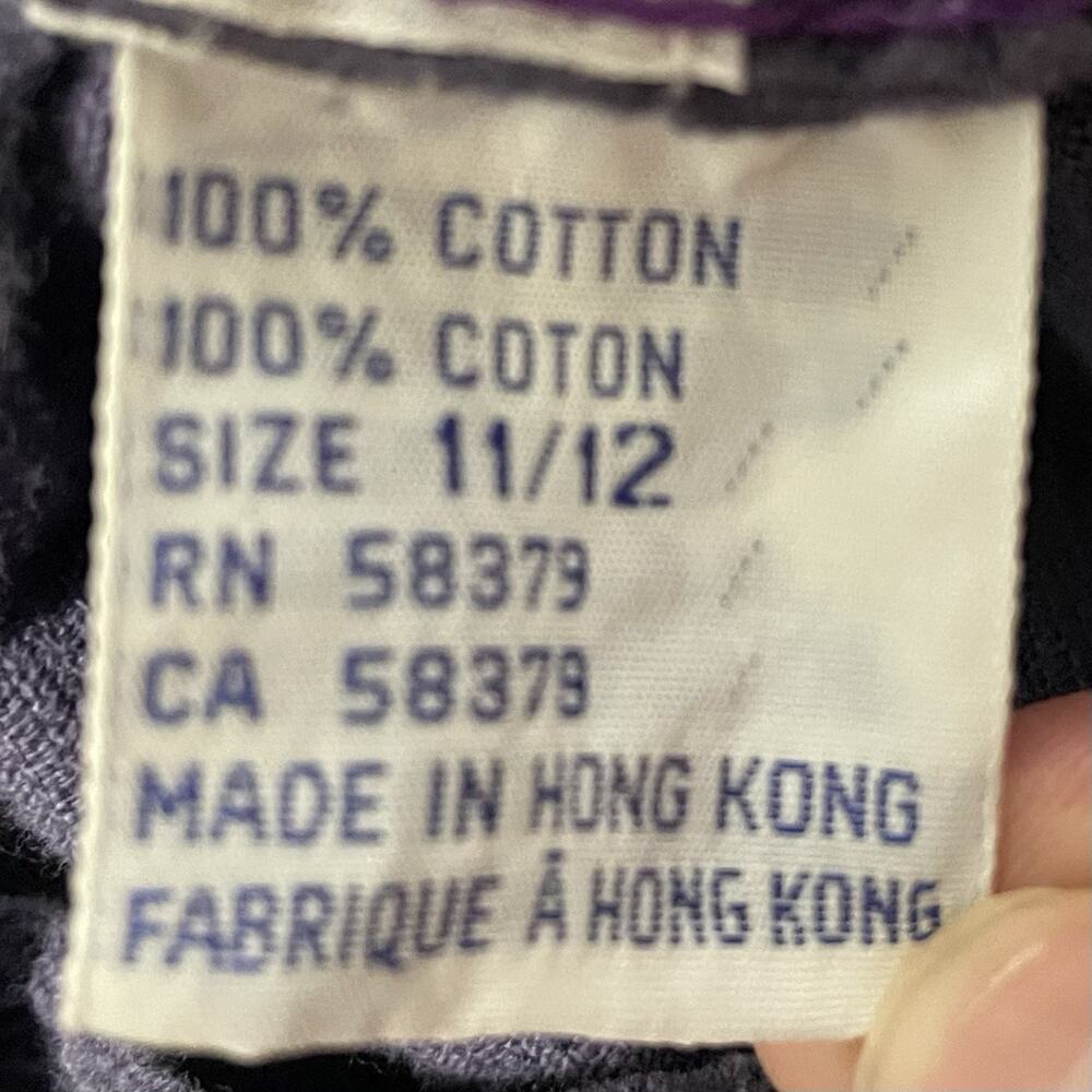 Vintage Tres Jolie Skirt Sz 11 12 Purple Corduroy Prairie Ruffle Country A Line - Picture 7 of 8